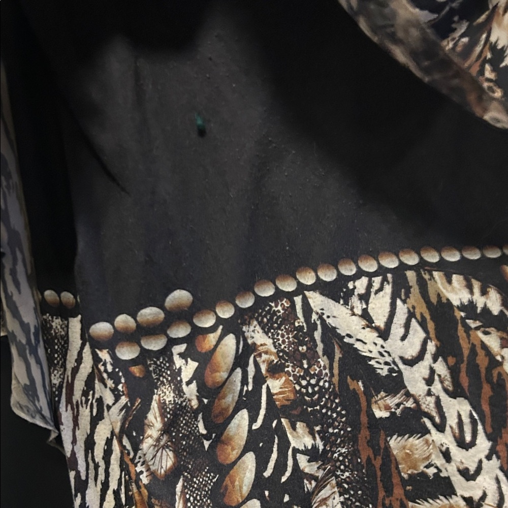 Roz & Ali Brown Floral Women's Blouse - Picture 5 of 7